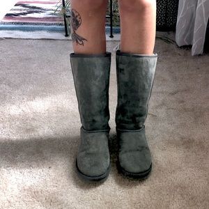 off brand ugg boots - tall gray